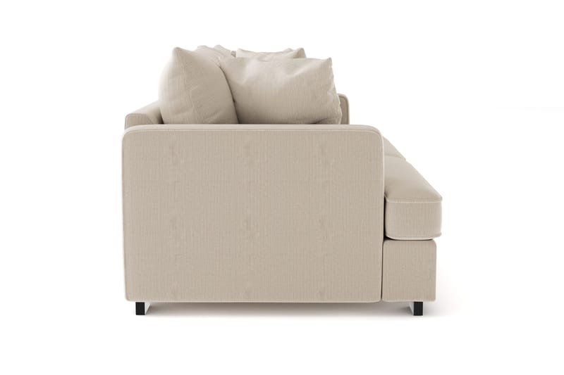 Rossita 3-seters Dyp Sofa i Kordfløyel - Greige - Møbler - Sofaer - 3 seter sofa