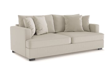 Rossita 3-seters Dyp Sofa i Kordfløyel - Greige - Møbler - Sofaer - 3 seter sofa
