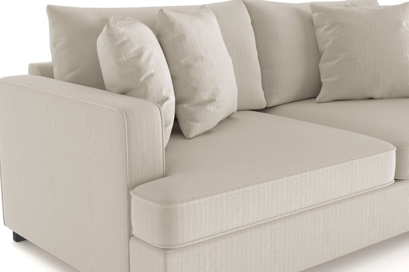 Rossita 3-seters Dyp Sofa i Kordfløyel - Greige - Møbler - Sofaer - 3 seter sofa