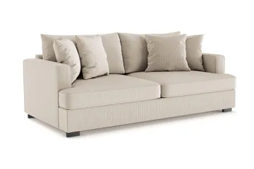 Rossita 3-seters Dyp Sofa i Kordfløyel - Greige - Møbler - Sofaer - 3 seter sofa