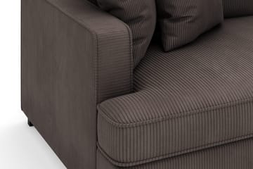 Rossita 3-seters Dyp Sofa i Kordfløyel - Mørkegrå - Møbler - Sofaer - Fløyelssofaer
