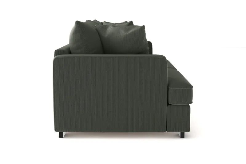 Rossita 3-seters Dyp Sofa i Kordfløyel - Mørkegrønn - Møbler - Sofaer - 3 seter sofa