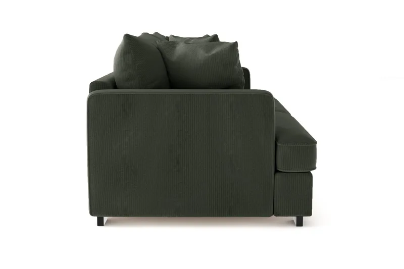 Rossita 3-seters Dyp Sofa i Kordfløyel - Mørkegrønn - Møbler - Sofaer - 3 seter sofa