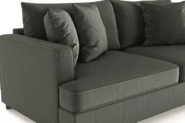 Rossita 3-seters Dyp Sofa i Kordfløyel - Mørkegrønn - Møbler - Sofaer - 3 seter sofa
