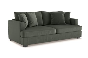 Rossita 3-seters Dyp Sofa i Kordfløyel - Mørkegrønn - Møbler - Sofaer - 3 seter sofa