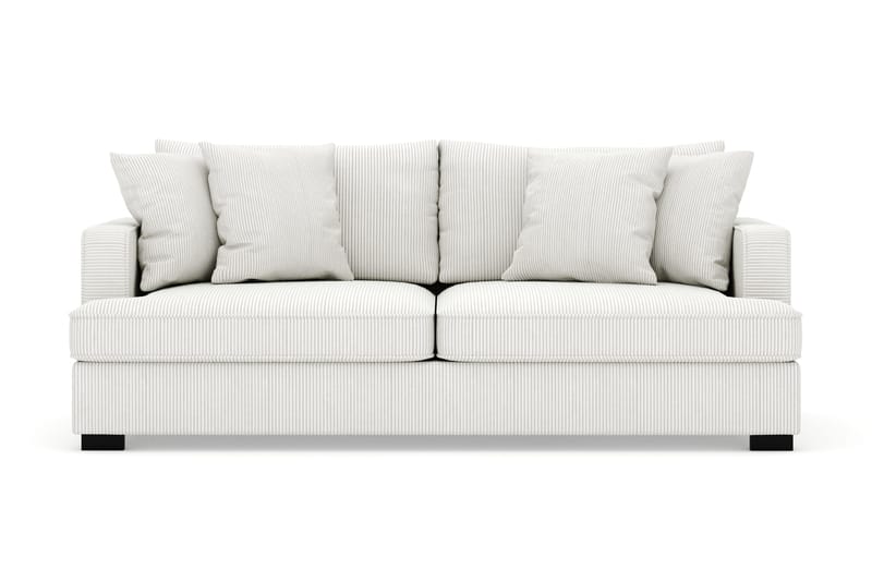 Rossita 3-seters Dyp Sofa i Kordfløyel, Offwhite