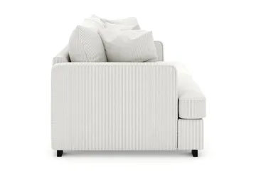 Rossita 3-seters Dyp Sofa i Kordfløyel - Offwhite - Møbler - Sofaer - Fløyelssofaer