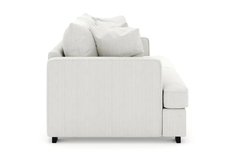 Rossita 3-seters Dyp Sofa i Kordfløyel - Offwhite - Møbler - Sofaer - Fløyelssofaer