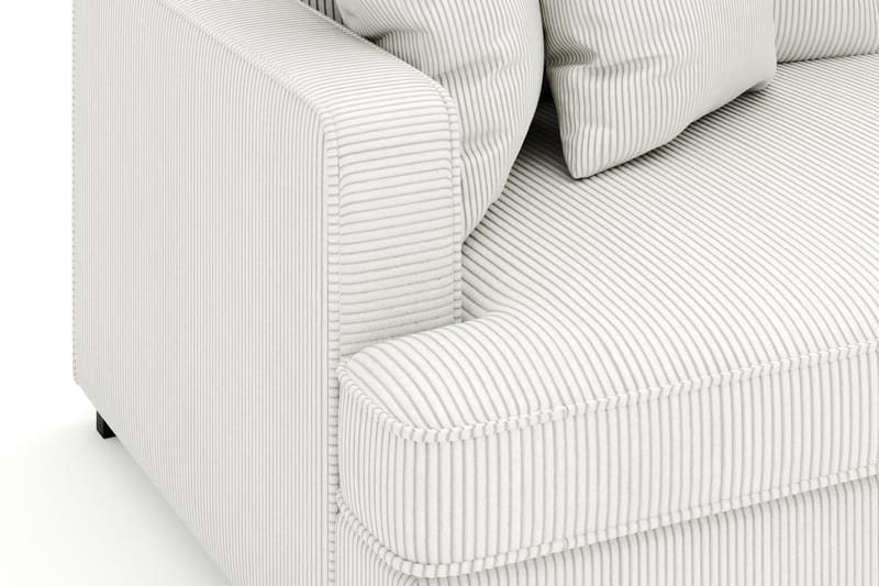 Rossita 3-seters Dyp Sofa i Kordfløyel - Offwhite - Møbler - Sofaer - Fløyelssofaer