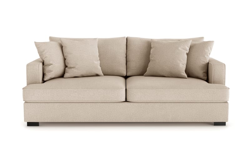 Rossita 3-seters Dyp Sofa i Stoff, Beige
