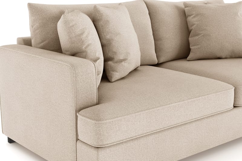 Rossita 3-seters Dyp Sofa i Stoff - Beige - Møbler - Sofaer - 3 seter sofa