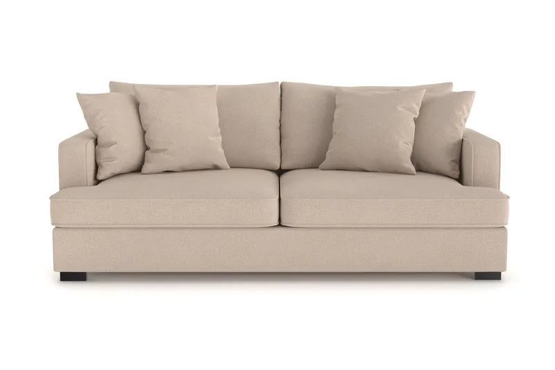 Rossita 3-seters Dyp Sofa i Stoff, Beige