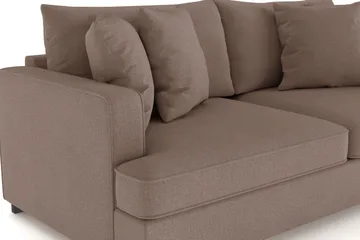 Rossita 3-seters Dyp Sofa i Stoff - Brun - Møbler - Sofaer - 3 seter sofa