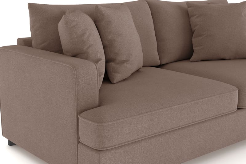 Rossita 3-seters Dyp Sofa i Stoff - Brun - Møbler - Sofaer - 3 seter sofa