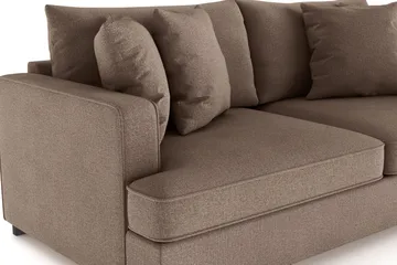Rossita 3-seters Dyp Sofa i Stoff - Brun - Møbler - Sofaer - 3 seter sofa