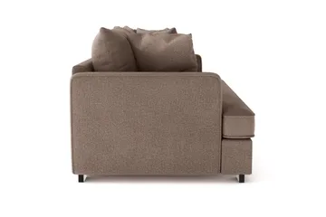 Rossita 3-seters Dyp Sofa med Hel Pute i Stoff - Brun - Møbler - Sofaer - 3 seter sofa