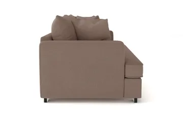 Rossita 3-seters Dyp Sofa med Hel Pute i Stoff - Brun - Møbler - Sofaer - 3 seter sofa