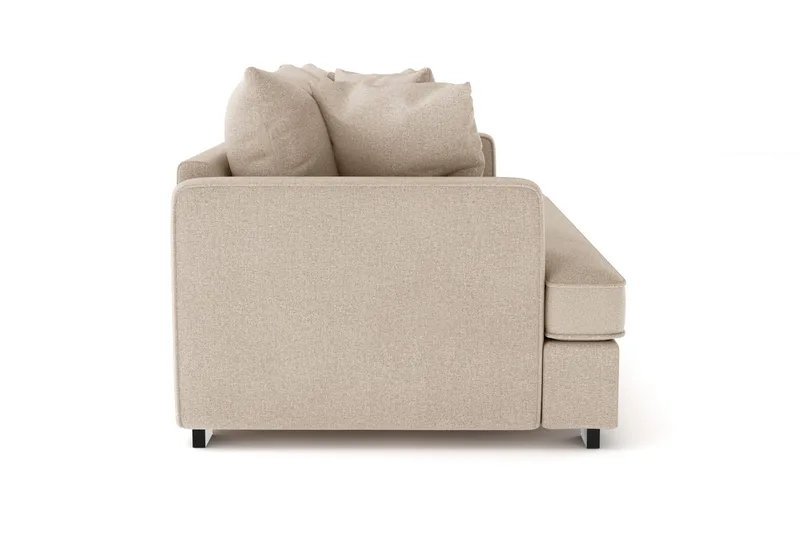 Rossita 3-seters Dyp Sofa med Hel Pute i Stoff - Beige - Møbler - Sofaer - 3 seter sofa