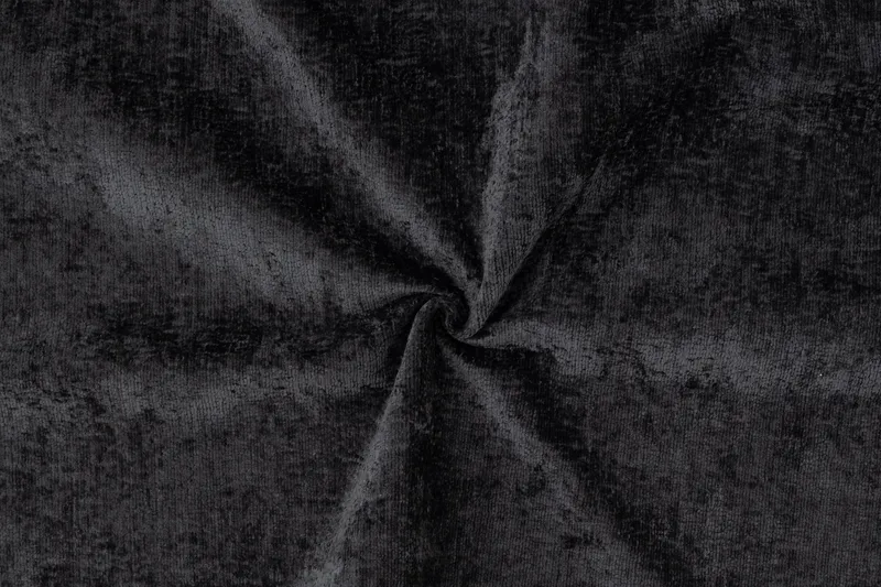 Rossita 3-seters Dyp Sofa med Hel Pute i Chenille - Svart - Møbler - Sofaer - 3 seter sofa