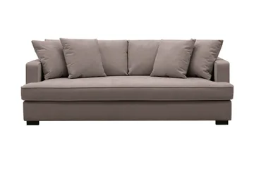 Rossita 3-seters Dyp Sofa med Hel Pute i Stoff - Brun - Møbler - Sofaer - 3 seter sofa