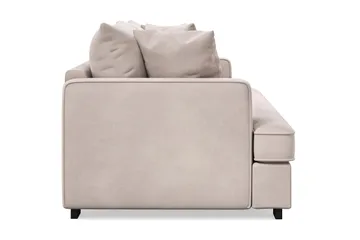 Rossita 3-seters Dyp Sofa med Hel Pute i Fløyel - Beige - Møbler - Sofaer - Fløyelssofaer