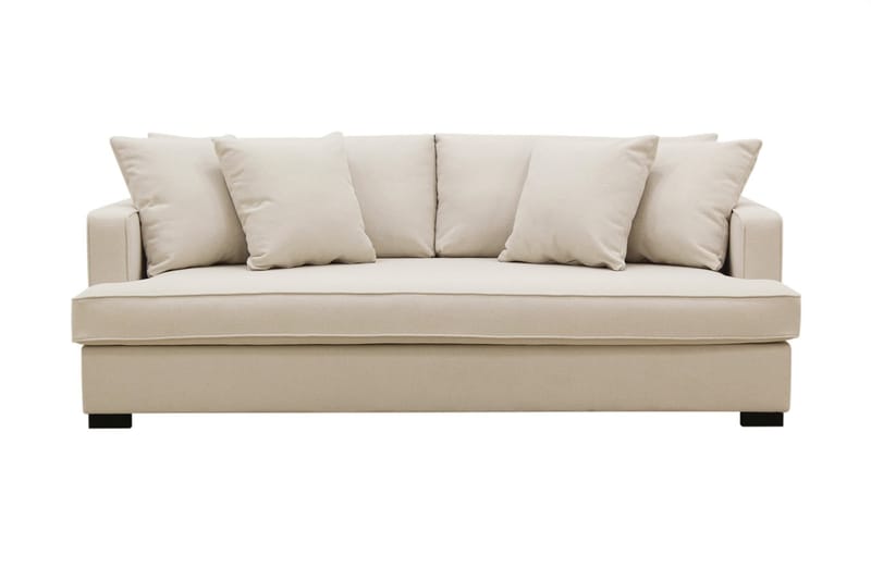 Rossita 3-seters Dyp Sofa med Hel Pute i Bouclé - Beige - Møbler - Sofaer - 3 seter sofa