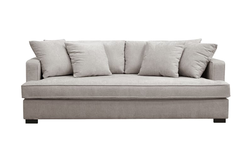 Rossita 3-seters Dyp Sofa med Hel Pute i Chenille - Grå / Brun - Møbler - Sofaer - 3 seter sofa