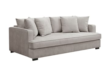 Rossita 3-seters Dyp Sofa med Hel Pute i Chenille - Grå / Brun - Møbler - Sofaer - 3 seter sofa