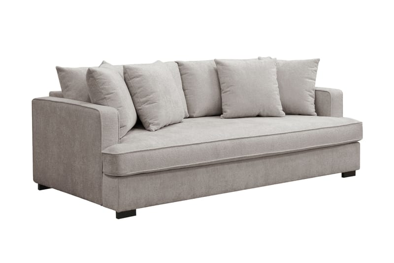 Rossita 3-seters Dyp Sofa med Hel Pute i Chenille - Grå / Brun - Møbler - Sofaer - 3 seter sofa