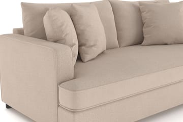 Rossita 3-seters Dyp Sofa med Hel Pute i Stoff - Beige - Møbler - Sofaer - 3 seter sofa