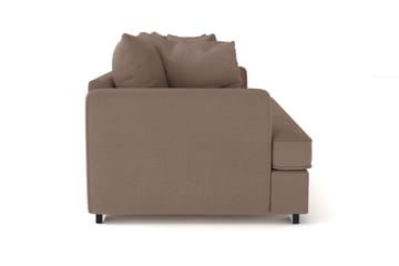 Rossita 3-seters Dyp Sofa med Hel Pute i Stoff - Brun - Møbler - Sofaer - 3 seter sofa