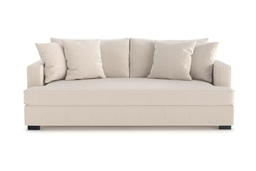 Rossita 3-seters Dyp Sofa med Hel Pute i Kordfløyel - Beige - Møbler - Sofaer - 3 seter sofa