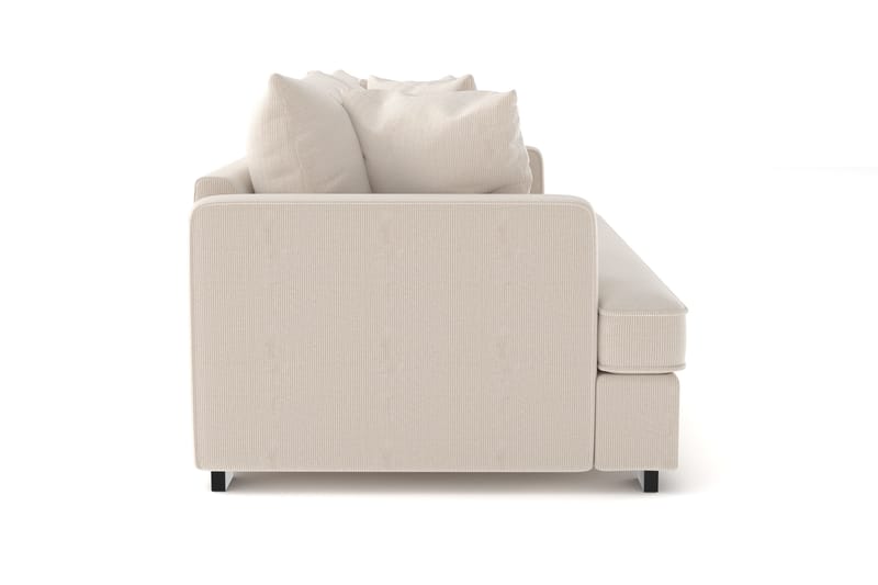 Rossita 3-seters Dyp Sofa med Hel Pute i Kordfløyel - Beige - Møbler - Sofaer - 3 seter sofa