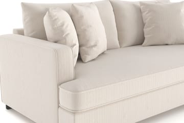 Rossita 3-seters Dyp Sofa med Hel Pute i Kordfløyel - Beige - Møbler - Sofaer - 3 seter sofa