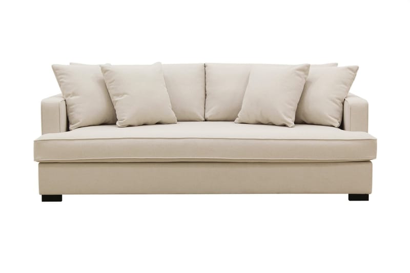 Rossita 3-seters Dyp Sofa med Hel Pute i Bouclé, Beige