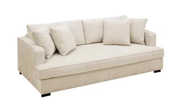 Rossita 3-seters Dyp Sofa med Hel Pute i Chenille - Beige - Møbler - Sofaer - 3 seter sofa