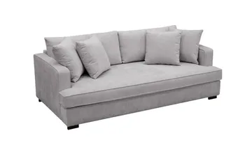 Rossita 3-seters Dyp Sofa med Hel Pute i Chenille - Grå - Møbler - Sofaer - 3 seter sofa