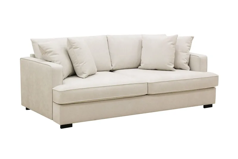 Rossita 3-seters Dyp Stoffsofa - Beige - Møbler - Sofaer - 3 seter sofa