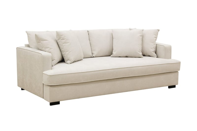 Rossita 3-seters Dyp Stoffsofa - Beige - Møbler - Sofaer - 3 seter sofa