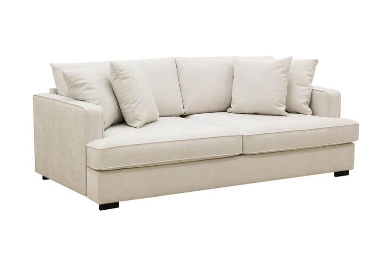 Rossita 3-seters Dyp Stoffsofa - Beige - Møbler - Sofaer - 3 seter sofa