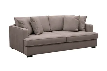 Rossita 3-seters Dyp Stoffsofa - Brun - Møbler - Sofaer - 3 seter sofa
