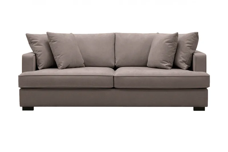 Rossita 3-seters Dyp Stoffsofa - Brun - Møbler - Sofaer - 3 seter sofa