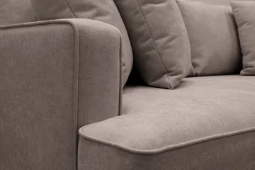 Rossita 3-seters Dyp Stoffsofa - Brun - Møbler - Sofaer - 3 seter sofa