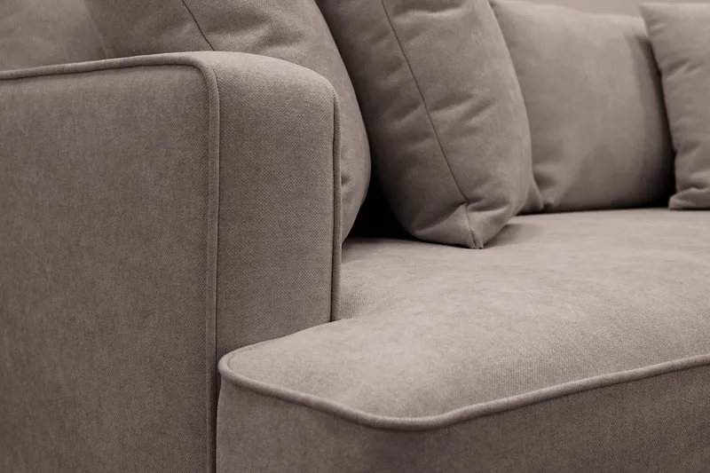 Rossita 3-seters Dyp Stoffsofa - Brun - Møbler - Sofaer - 3 seter sofa