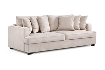 Rossita 4-seters Dyp Fløyelssofa - Beige - Møbler - Sofaer - Fløyelssofaer