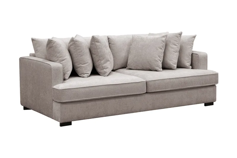 Rossita 4-seters Dyp Sofa i Chenille - Grå / Brun - Møbler - Sofaer - 4 seter sofa