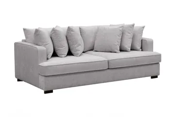 Rossita 4-seters Dyp Sofa i Chenille - Lys Grå - Møbler - Sofaer - 4 seter sofa
