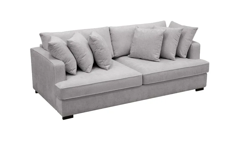 Rossita 4-seters Dyp Sofa i Chenille - Lys Grå - Møbler - Sofaer - 4 seter sofa
