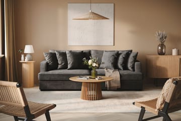 Rossita 4-seters Dyp Sofa i Chenille - Svart - Møbler - Sofaer - 4 seter sofa