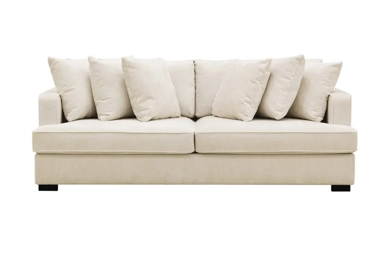 Rossita 4-seters Dyp Sofa i Chenille, Trenza 06, Beige Chenille